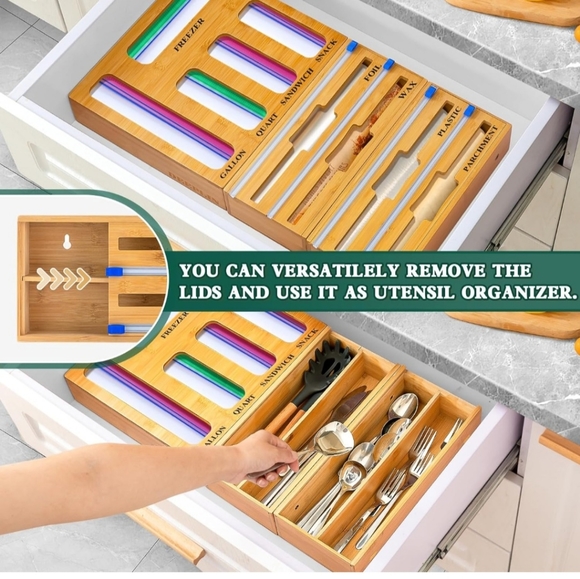 Food storage organiser wooden - Picture 5 of 7